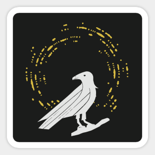 Moon Crow Sticker